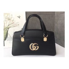 Gucci 550130 Arli Large Top Handle Bag Black Leather Gucci 550130 Arli Large Top Handle Bag Black Leather