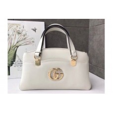 Gucci 550130 Arli Large Top Handle Bag White Leather Gucci 550130 Arli Large Top Handle Bag White Leather