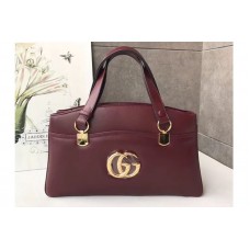 Gucci 550130 Arli Large Top Handle Bag Wine Leather Gucci 550130 Arli Large Top Handle Bag Wine Leather