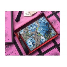 Gucci 411691 GG Blooms pouch Beige/Blue Gucci 411691 GG Blooms pouch Beige/Blue