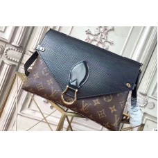 Louis Vuitton M44033 Saint Michel Monogram Canvas and Epi Leather Black Louis Vuitton M44033 Saint Michel Monogram Canvas and Epi Leather Black
