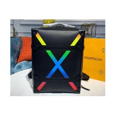 Louis Vuitton M30337 LV Soft Trunk Backpack PM Bags Black Taiga leather Louis Vuitton M30337 LV Soft Trunk Backpack PM Bags Black Taiga leather