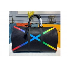 Louis Vuitton M30345 LV Keepall Bandouliere 50 Bags Black Taiga leather Louis Vuitton M30345 LV Keepall Bandouliere 50 Bags Black Taiga leather