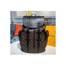 Louis Vuitton N93491 LV Christopher PM Backpack Monogram canvas and crocodile mat Louis Vuitton N93491 LV Christopher PM Backpack Monogram canvas and crocodile mat