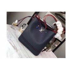 Louis Vuitton M54677 Soft Calfskin Lockme Bucket Bags Black/Red Louis Vuitton M54677 Soft Calfskin Lockme Bucket Bags Black/Red