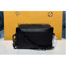 Louis Vuitton M44480 Mini Soft trunk Bags Black Taurillon leather Louis Vuitton M44480 Mini Soft trunk Bags Black Taurillon leather