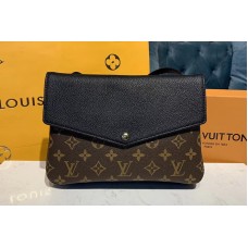 Louis Vuitton M50185 LV Twinset Bags Monogram Canvas and Black Calf Leather