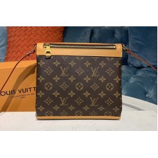 Louis Vuitton M44879 LV Saumur Messenger PM bag Monogram canvas and natural leather Louis Vuitton M44879 LV Saumur Messenger PM bag Monogram canvas and natural leather