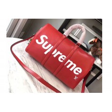 Louis Vuitton M53419 x Supreme Keepall 45 Bandouliere Bags Red Louis Vuitton M53419 x Supreme Keepall 45 Bandouliere Bags Red