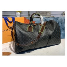 Louis Vuitton M58669 LV Keepall Bandouliere 50 Bags in Monogram Eclipse Canvas Louis Vuitton M58669 LV Keepall Bandouliere 50 Bags in Monogram Eclipse Canvas