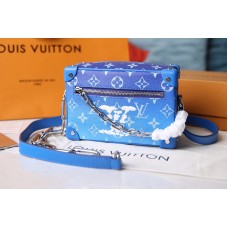 Louis Vuitton M45433 LV Mini Soft Trunk in Blue Monogram Canvas Louis Vuitton M45433 LV Mini Soft Trunk in Blue Monogram Canvas