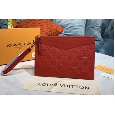 Louis Vuitton M68707 LV Pochette Melanie MM Bag in Red Monogram Empreinte leather Louis Vuitton M68707 LV Pochette Melanie MM Bag in Red Monogram Empreinte leather