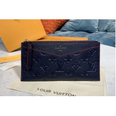 Louis Vuitton M68713 LV Pochette Melanie BB Bag in Navy Blue/Red Monogram Empreinte leather Louis Vuitton M68713 LV Pochette Melanie BB Bag in Navy Blue/Red Monogram Empreinte leather