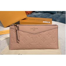 Louis Vuitton M68713 LV Pochette Melanie BB Bag in Pink Monogram Empreinte leather Louis Vuitton M68713 LV Pochette Melanie BB Bag in Pink Monogram Empreinte leather