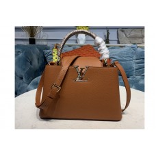 Louis Vuitton N93799 LV Capucines PM Bag in Gold Taurillon Leather Louis Vuitton N93799 LV Capucines PM Bag in Gold Taurillon Leather