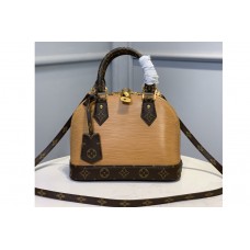 Louis Vuitton M40302 LV Alma BB Bag in Brown Epi Leather and Monogram Canvas Louis Vuitton M40302 LV Alma BB Bag in Brown Epi Leather and Monogram Canvas