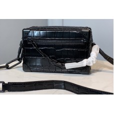 Louis Vuitton M44480 LV Mini Soft Trunk bag In Black Embossed Crocodile Leather Louis Vuitton M44480 LV Mini Soft Trunk bag In Black Embossed Crocodile Leather