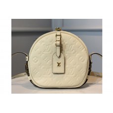 Louis Vuitton M45276 LV Boite Chapeau Souple MM handbag in Cream Monogram Empreinte leather Louis Vuitton M45276 LV Boite Chapeau Souple MM handbag in Cream Monogram Empreinte leather