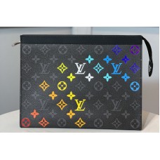 Louis Vuitton M61692 LV Pochette Voyage MM Bags in Monogram Eclipse Canvas Louis Vuitton M61692 LV Pochette Voyage MM Bags in Monogram Eclipse Canvas