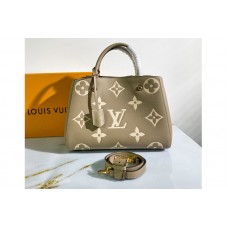 Louis Vuitton M45489 LV Exclusive Prelaunch – Montaigne BB Handbag in Tourterelle Gray/Cream Monogram Empreinte Leather Louis Vuitton M45489 LV Exclusive Prelaunch – Montaigne BB Handbag in Tourterelle Gray/Cream Monogram Empreinte Leather