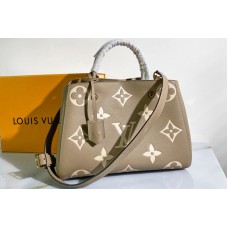 Louis Vuitton M45499 LV Exclusive Prelaunch – Montaigne MM Bag in Tourterelle Gray/Cream Monogram Empreinte Leather Louis Vuitton M45499 LV Exclusive Prelaunch – Montaigne MM Bag in Tourterelle Gray/Cream Monogram Empreinte Leather