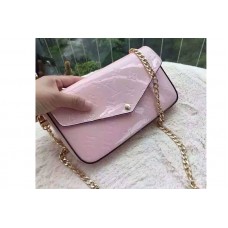 Louis Vuitton M61293 Monogram Vernis Pochette Felicie GM Bags Pink Louis Vuitton M61293 Monogram Vernis Pochette Felicie GM Bags Pink