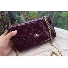 Louis Vuitton M61293 Monogram Vernis Pochette Felicie GM Bags Purple Louis Vuitton M61293 Monogram Vernis Pochette Felicie GM Bags Purple