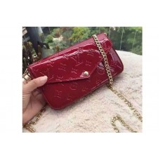 Louis Vuitton M61293 Monogram Vernis Pochette Felicie GM Bags Red Louis Vuitton M61293 Monogram Vernis Pochette Felicie GM Bags Red