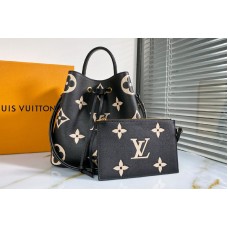 Louis Vuitton M45497 LV NéoNoé MM bucket bag In Black Monogram Flowers Louis Vuitton M45497 LV NéoNoé MM bucket bag In Black Monogram Flowers