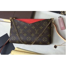 Louis Vuitton M41638 Pallas Clutch Monogram Canvas Bags Red Louis Vuitton M41638 Pallas Clutch Monogram Canvas Bags Red