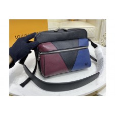 Louis Vuitton M30703 LV Outdoor Messenger Bag in Burgundy, black and navy blue Taiga leather Louis Vuitton M30703 LV Outdoor Messenger Bag in Burgundy, black and navy blue Taiga leather