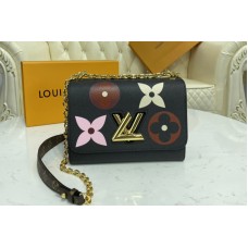 Louis Vuitton M57057 LV Twist MM handbag in Black/Multicolor Monogram Empreinte leather Louis Vuitton M57057 LV Twist MM handbag in Black/Multicolor Monogram Empreinte leather