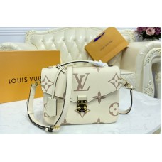Louis Vuitton M45596 LV Pochette Metis Bag in Bicolor Monogram Empreinte Leather Louis Vuitton M45596 LV Pochette Metis Bag in Bicolor Monogram Empreinte Leather
