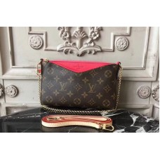 Louis Vuitton M41638 Pallas Clutch Monogram Canvas Bags Red Louis Vuitton M41638 Pallas Clutch Monogram Canvas Bags Red