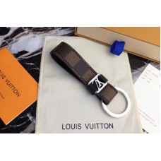 Louis Vuitton M62706 LV Dragonne Key Holder Damier Ebene Canvas Silver Hardware Louis Vuitton M62706 LV Dragonne Key Holder Damier Ebene Canvas Silver Hardware