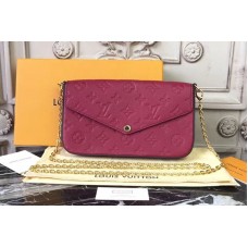 Louis Vuitton M64065 Monogram Empreinte Pochette Felicie Bags Rosy Louis Vuitton M64065 Monogram Empreinte Pochette Felicie Bags Rosy