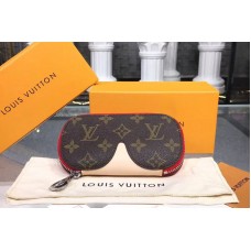 Louis Vuitton GI0196 LV Glasses Cases Emilie Monogram Canvas And VVN Leather Red Louis Vuitton GI0196 LV Glasses Cases Emilie Monogram Canvas And VVN Leather Red