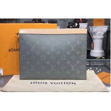 Louis Vuitton M61692 LV Monogram Titanium Canvas Pochette Voyage MM Louis Vuitton M61692 LV Monogram Titanium Canvas Pochette Voyage MM