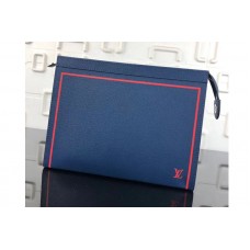 Louis Vuitton M30577 LV Taiga Leather Pochette Voyage MM Blue