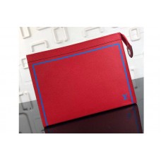 Louis Vuitton M30577 LV Taiga Leather Pochette Voyage MM Red