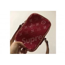 Louis Vuitton M53434 LV Denim Supreme x Danube PPM Bags Red Louis Vuitton M53434 LV Denim Supreme x Danube PPM Bags Red