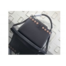 Louis Vuitton M54264 LV Taurillon Leather Capucines PM Bags Black Louis Vuitton M54264 LV Taurillon Leather Capucines PM Bags Black