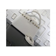 Louis Vuitton M54264 LV Taurillon Leather Capucines PM Bags Grey Louis Vuitton M54264 LV Taurillon Leather Capucines PM Bags Grey