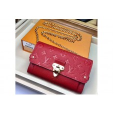 Louis Vuitton M63399 LV Chain Wallet Monogram Empreinte Leather Bags Red Louis Vuitton M63399 LV Chain Wallet Monogram Empreinte Leather Bags Red