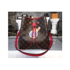 Louis Vuitton P01072 LV Neonoe MY LV World Tour Monogram Canvas Bags Red Louis Vuitton P01072 LV Neonoe MY LV World Tour Monogram Canvas Bags Red