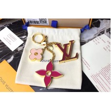 Louis Vuitton M67119 LV Fleur De Monogram Bag Charm Gold Hardware Red Louis Vuitton M67119 LV Fleur De Monogram Bag Charm Gold Hardware Red