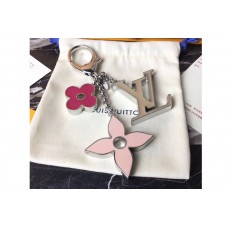 Louis Vuitton M67119 LV Fleur De Monogram Bag Charm Silver Hardware Beige Louis Vuitton M67119 LV Fleur De Monogram Bag Charm Silver Hardware Beige
