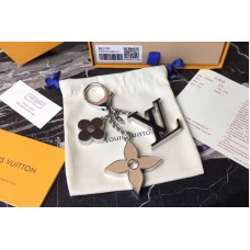 Louis Vuitton M67119 LV Fleur De Monogram Bag Charm Silver Hardware Black Louis Vuitton M67119 LV Fleur De Monogram Bag Charm Silver Hardware Black