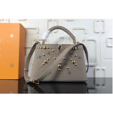 Louis Vuitton M48865 LV Taurillon Leather Capucines BB Bags Gray Louis Vuitton M48865 LV Taurillon Leather Capucines BB Bags Gray