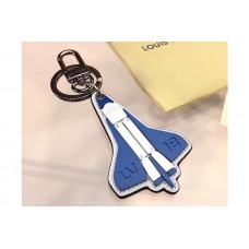 Louis Vuitton MP2214 LV Metal Rocket Bag Charm and Key Holder Blue Louis Vuitton MP2214 LV Metal Rocket Bag Charm and Key Holder Blue